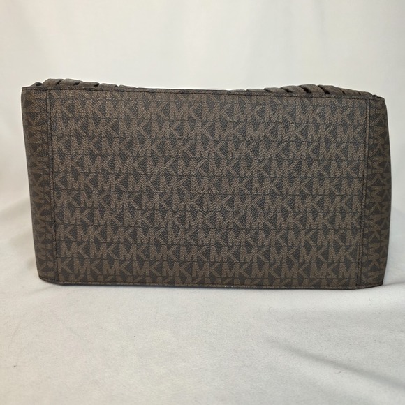 MICHAEL KORS Sinclair Large Pleated Monogram North South Tote Bag.  Excellent - Picture 5 of 10